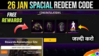 26 JANUARY SPACIAL REDEEM CODE FREE FIRE | REPUBLIC DAY REDEEM CODE | FREE FIRE NEW REDEEM CODE