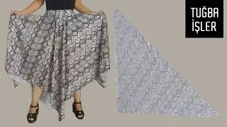 Very Easy Napkin Skirt Cutting and Sewing | Tuğba İşler
