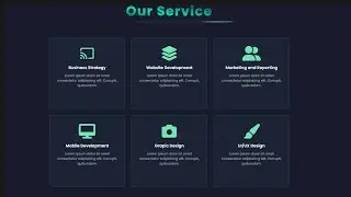 Responsive Our  Service Section Using HTML and CSS  || How to Create  Responsive Service Section