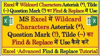 Excel Wildcard | Wildcard In Excel | Tilde In Excel | Asterisk In Excel | Advanced Find And Replace