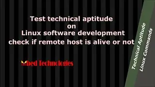 A technical question on command to check if remote host is alive or not