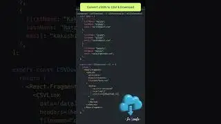 Convert JSON to CSV and Download  CSV File | React Js #shorts #short #reels #reactjs #javascript