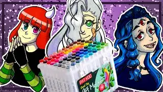 DRAWING YOUR OCs with ParKoo 80 Color Artist Markers + Review