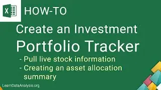 Create an Excel Investment Portfolio Tracker Template | Excel Tutorial