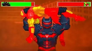 Batman vs. Iron Man with healthbars