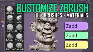 CUSTOMIZING ZBRUSH -- UI - Materials - Brushes