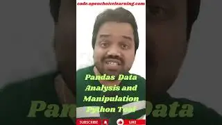 Pandas python library for data analysis and manipulation 