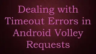 Dealing with Timeout Errors in Android Volley Requests