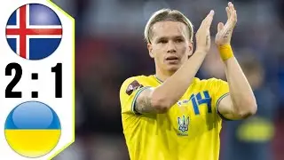 Ukraine vs Iceland (2-1) HIGHLIGHTS & GOALS | Mykhaylo Mudryk goal 85 |  UEFA EURO Qualifiers 2024