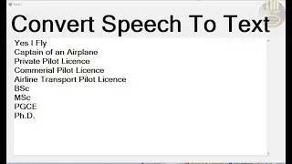 How to Create a Speech To Text Tutorial in Visual Basic.Net