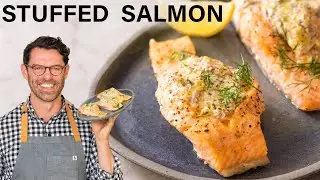 EASY Cream Cheese Stuffed Salmon Recipe