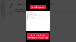 Java Program To Check Given Number Is Even or Odd #java #javaprogramming