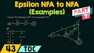 Conversion of Epsilon NFA to NFA - Examples (Part 1)