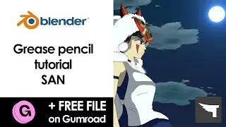 Blender grease pencil | SAN | Blender 2.93 | + FREE FILE