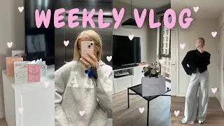 FIRST WEEK IN OUR NEW APARTMENT!!!🤍 UNPACKING, CLEANING, FOOD SHOP, HAULS & HAIR TUTORIAL