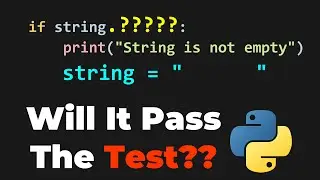 CHECK EMPTY STRING IN PYTHON