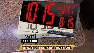 XREXS Large Digital Wall Clock WiFi Sync