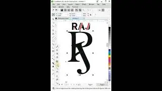 For RAJ | logo design in Coreldraw || comment next logo #coreldraw #viral #gk_yt #youtubeviral