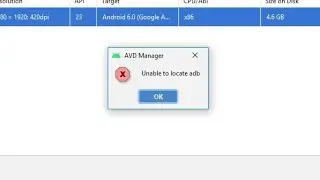 Unable to locate adb offline work