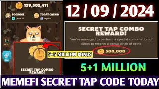 Memefi Secret Reward Combo Today | 12/09/2024 | Memefi 5,000,000 Coins Code