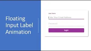 Floating Input Label Animation