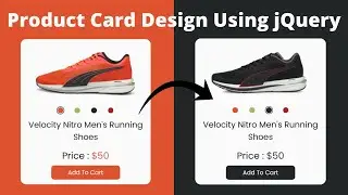 Product Card Design Using HTML, CSS and jQuery ||  Product Card UI Design Using HTML || Coding Power