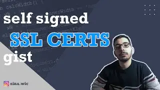 generate self signed certificates as a github gist