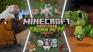 Spark Pets Premium Add-On: T-Rex, Capybaras, Dogs, Reptiles, and MORE! | Minecraft Addon Showcase