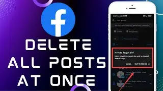 How to Delete All Your Facebook Posts At Once in 2022 | Bulk Delete Facebook Posts | @Noteartener