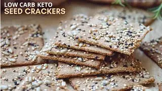 Keto Crackers, Low Carb Seed Crackers | Vegan, Nut Free, Dairy Free, Paleo Recipe