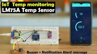 LM75 with ESP8266 Wemos D1 Mini & Blynk, IoT temperature Sensor WiFi, IoT temperature monitoring