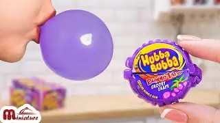 Amazing Miniature Hubba Bubba Tape Recipe | DIY Tiny Chewing Gum | ASMR Miniature Cooking