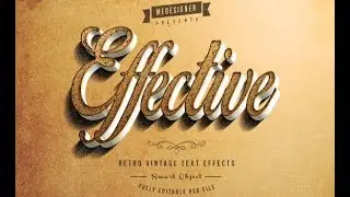 How to use retro vintage text effects V.3 - Greaphicriver