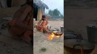 Our poor old grandma cooking small fish curry ||tribal Village cooking