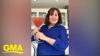 Ina Garten shows us how to make her massive cosmopolitan for a virtual cocktail party