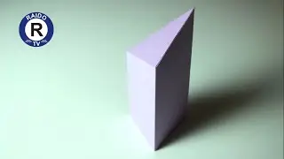 HOW TO MAKE A TRUNCATED TRIANGULAR PRISM? TRUNCATED TRIANGULAR PAPER PRISM. 