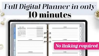 New! Create a Digital Planner in 10 min - No linking required