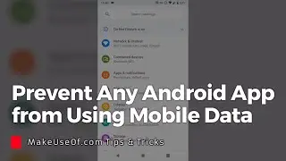 Stop Any Android App from Using Mobile Data