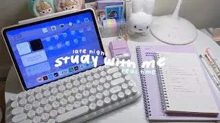 real time study with me ✏️📚 paper notes, typing sounds, digital iPad notes w/ piano music