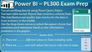 PL 300 : Q21 - Power BI Column Data Distribution Profile