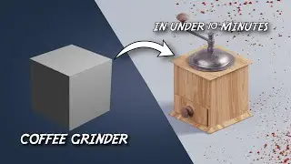 Blender 3D low poly Vintage coffee grinder | modelling tutorial