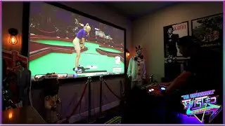 Power Putt Golf Arcade on 120inch Projector! Course Lost Vegas