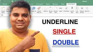 How to Underline Text in Excel - (Single, Double, etc. Underline)