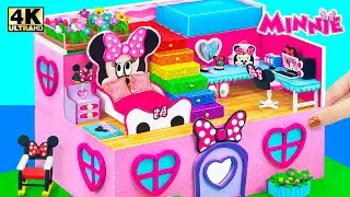 Build Disney Minnie Mouse House from Polymer Clay & Unboxing DIY Toys Play Set 💖 DIY Miniature House