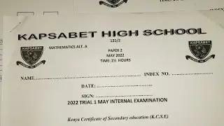 PROBABILITY: KAPSABET BOYS' MOCK 2022