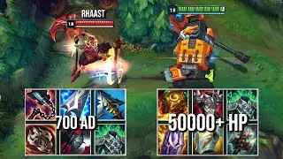 50000+ HP SION vs 700 AD RHAAST FULL BUILD FIGHTS & Best Pentakills!