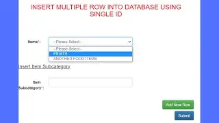 Insert multiple rows into database using foreign key