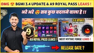 OMG 😍 A9 Royal Pass | Bgmi 3.4 Update | Next Mythic Forge Bgmi | M4 Glacier | A9 Royal Pass Leaks