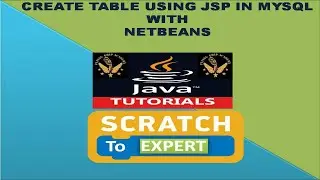 CREATE TABLE USING JSP IN MYSQL WITH  NETBEANS | Create Database and Table