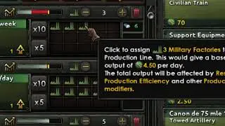 Increase production  efficiency by splitting your production lines in Hearts of Iron 4